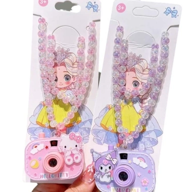 Đồ chơi máy ảnh Kuromi Hello Kitty có đèn chiếu, dây ngọc cho bé trai - 25.000đ 5