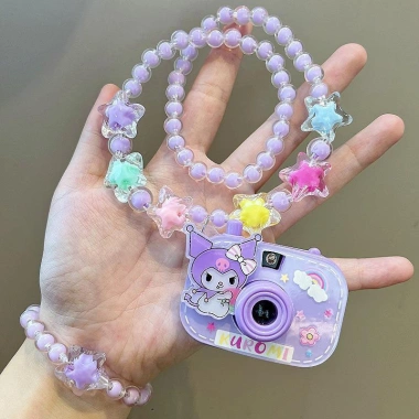 Đồ chơi máy ảnh Kuromi Hello Kitty có đèn chiếu, dây ngọc cho bé trai - 25.000đ 9