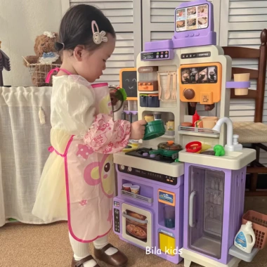 Đồ chơi nấu ăn 90cm cho bé - Nhà bếp khói, nước chảy, âm thanh, giá ưu đãi 2