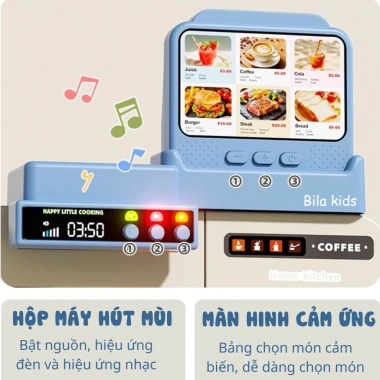 Đồ chơi nấu ăn 90cm cho bé - Nhà bếp khói, nước chảy, âm thanh, giá ưu đãi 3