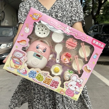 Đồ chơi nấu ăn bé gái – Bộ nhà bếp mini hình nồi cơm điện, dễ thương, mới 2.025, giá 107.777₫ 6