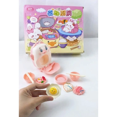 Đồ chơi nấu ăn bé gái – Bộ nhà bếp mini hình nồi cơm điện, dễ thương, mới 2.025, giá 107.777₫ 8