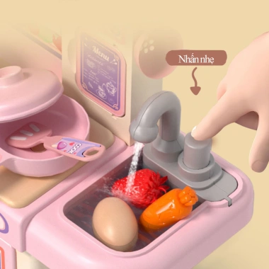 Đồ chơi nấu ăn bếp mini 36cm có đèn, khói, nước - Siêu chân thực cho bé sáng tạo 3