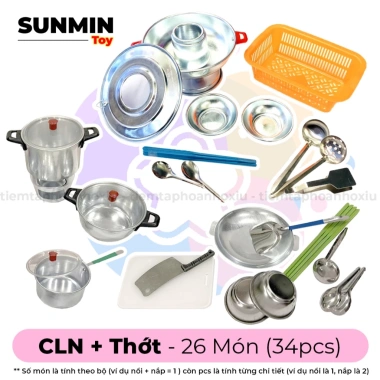 Đồ chơi nấu ăn cho bé nhôm không rỉ bộ lớn 28-30-37-41-48 món an toàn 79.000₫ 10 Đồ chơi nấu ăn cho bé nhôm không rỉ bộ lớn 28-30-37-41-48 món an toàn 79.000₫ 10