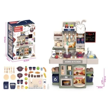 Đồ chơi nấu ăn có khói, âm thanh và vòi nước – Bếp mini mô phỏng giúp bé sáng tạo, học làm bếp – 125.000₫