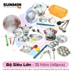 Đồ Chơi Nấu Ăn Nhôm Siêu Lớn 48 Món Dụng Cụ Bếp Cho Bé Gái Giá Chỉ 79.000 VND