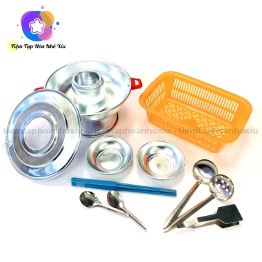 Đồ Chơi Nấu Ăn Nhôm Siêu Lớn 48 Món Dụng Cụ Bếp Cho Bé Gái Giá Chỉ 79.000 VND 2