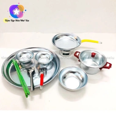 Đồ Chơi Nấu Ăn Nhôm Siêu Lớn 48 Món Dụng Cụ Bếp Cho Bé Gái Giá Chỉ 79.000 VND 7