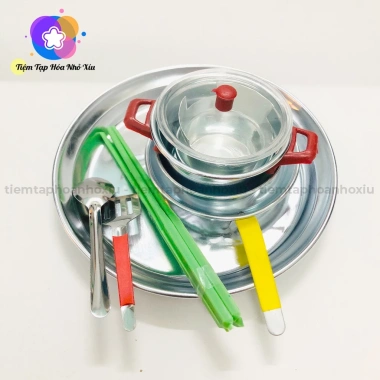 Đồ Chơi Nấu Ăn Nhôm Siêu Lớn 48 Món Dụng Cụ Bếp Cho Bé Gái Giá Chỉ 79.000 VND 9