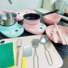 Đồ chơi nấu ăn thật trọn bộ EVADA - Bếp mini cho bé, giá ưu đãi 260k