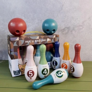 Đồ Chơi Ném Bóng Bowling Cho Bé - Bộ 2 Trái, Vận Động Sức Khỏe, Giá Ưu Đãi 55.000₫