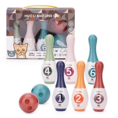 Đồ Chơi Ném Bóng Bowling Cho Bé - Bộ 2 Trái, Vận Động Sức Khỏe, Giá Ưu Đãi 55.000₫