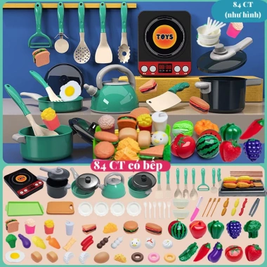 Đồ Chơi Nhà Bếp 69 Chi Tiết Dùng Pin Bộ Nấu Ăn Cho Bé Trai Gái Giá 159.000₫ 9
