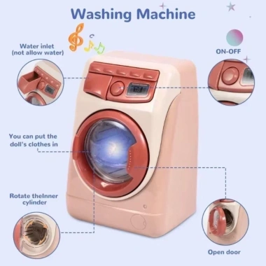 Đồ Chơi Nhà Bếp EDIWANY - Máy Làm Bánh Mì, Lò Nướng, Pha Cà Phê, Hút Bụi Trẻ Em - 141.680₫ 7