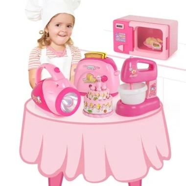 Đồ chơi nhà bếp JENNIFERDZZG - Máy hút bụi, ép trái cây, nướng bánh mì, xay sinh tố, bộ giả vờ cho trẻ