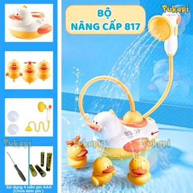 Đồ chơi nhà tắm PUKAPI Vịt phun nước, thác nước, bơi trong bồn tắm, giá ưu đãi 69.000đ 8 Đồ chơi nhà tắm PUKAPI Vịt phun nước, thác nước, bơi trong bồn tắm, giá ưu đãi 69.000đ 8