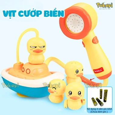 Đồ chơi nhà tắm PUKAPI Vịt phun nước, thác nước, bơi trong bồn tắm, giá ưu đãi 69.000đ