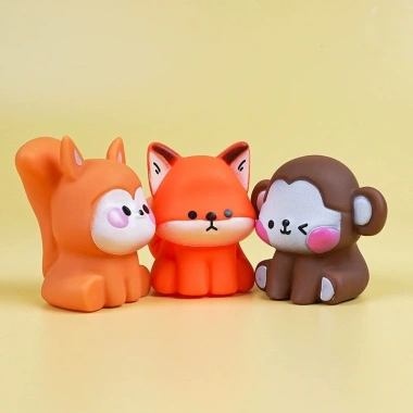 Đồ chơi nhà tắm Set 5 con thú động vật chíp chíp – Ngựa, Voi, Khỉ, Sóc, Cáo – Thả bồn tắm bé, giảm giá 35.000₫