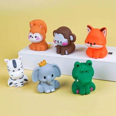 Đồ chơi nhà tắm Set 5 con thú động vật chíp chíp – Ngựa, Voi, Khỉ, Sóc, Cáo – Thả bồn tắm bé, giảm giá 35.000₫