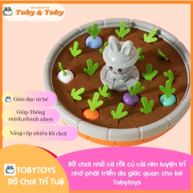 Đồ chơi nhổ cà rốt, củ cải rèn luyện trí nhớ, phát triển đa giác quan trẻ - Tobytoys giá 30.000₫