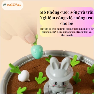 Đồ chơi nhổ cà rốt, củ cải rèn luyện trí nhớ, phát triển đa giác quan trẻ - Tobytoys giá 30.000₫ 3 Đồ chơi nhổ cà rốt, củ cải rèn luyện trí nhớ, phát triển đa giác quan trẻ - Tobytoys giá 30.000₫ 3