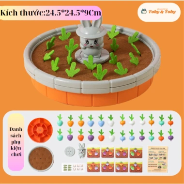 Đồ chơi nhổ cà rốt, củ cải rèn luyện trí nhớ, phát triển đa giác quan trẻ - Tobytoys giá 30.000₫
