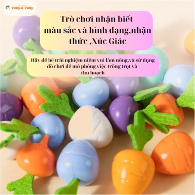 Đồ chơi nhổ cà rốt, củ cải rèn luyện trí nhớ, phát triển đa giác quan trẻ - Tobytoys giá 30.000₫