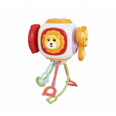 Đồ chơi quả bóng bận rộn 6 mặt cầm tay - Gặm nướu, rút dây, busy ball cho bé, chỉ 61.400₫ 3