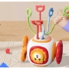 Đồ chơi quả bóng bận rộn 6 mặt cầm tay - Gặm nướu, rút dây, busy ball cho bé, chỉ 61.400₫ 5