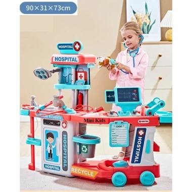 Đồ Chơi Quầy Bác Sĩ 2in1 Size Đại Full Hiệu Ứng Như Thật - Hướng Nghề, Giá Giáo Dục Cao Cấp 379.000 VND