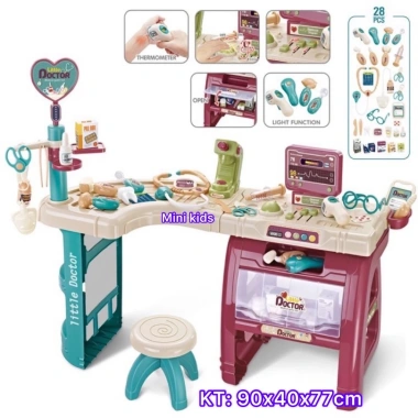 Đồ Chơi Quầy Bác Sĩ 2in1 Size Đại Full Hiệu Ứng Như Thật - Hướng Nghề, Giá Giáo Dục Cao Cấp 379.000 VND