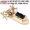 Đồ chơi STEM Ca nô gỗ mô tơ mái chèo X-MODEL – Đi trên nước, sáng tạo cho bé 69k 3