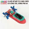 Đồ chơi STEM Ca nô gỗ mô tơ mái chèo X-MODEL – Đi trên nước, sáng tạo cho bé 69k 7