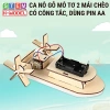 Đồ chơi STEM Ca nô gỗ mô tơ mái chèo X-MODEL – Đi trên nước, sáng tạo cho bé 69k 8
