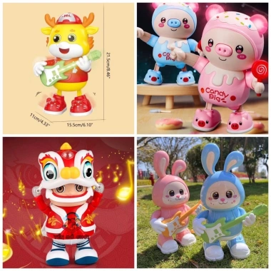 Đồ chơi thỏ cầm đàn, heo cầm kẹo, rồng nhạc cụ, thỏ đỏ nhảy múa - Giá 84.999 VND Đồ chơi thỏ cầm đàn, heo cầm kẹo, rồng nhạc cụ, thỏ đỏ nhảy múa - Giá 84.999 VND