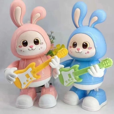 Đồ chơi thỏ nhảy múa, guitar, đèn nhạc - Quà tặng an toàn cho bé trai, bé gái 7