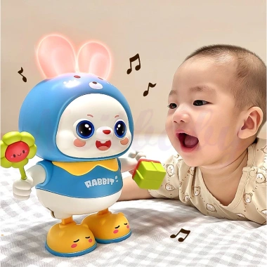 Đồ chơi thỏ nhảy múa, guitar, đèn nhạc - Quà tặng an toàn cho bé trai, bé gái 8
