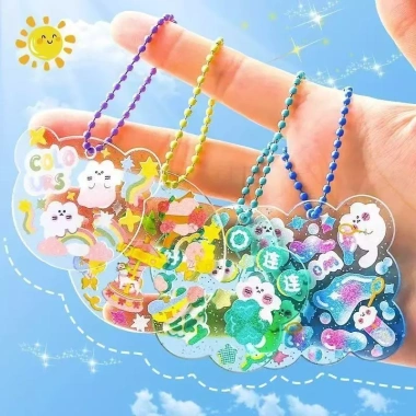 Đồ chơi trẻ em tự làm: Bộ kem keo dán thẻ Goo, hộp ba lớp màu tím, 71.000₫