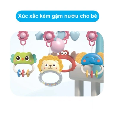 Đồ chơi treo nôi cũi xoay 360 có nhạc, lục lạc, xúc xắc - Kích thích thị giác cho bé sơ sinh 3 Đồ chơi treo nôi cũi xoay 360 có nhạc, lục lạc, xúc xắc - Kích thích thị giác cho bé sơ sinh 3