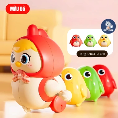 Đồ chơi vặn cót gà nối đuôi GutyKids – ABS an toàn, xoay 360°, siêu vui cho bé từ 1 tuổi – 42.000₫