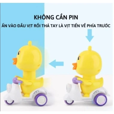 Đồ chơi Vịt chạy xe máy nhấn đầu - Dễ chơi, an toàn, giảm còn 7.000đ cho bé
