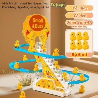 Đồ chơi vịt leo cầu thang có nhạc PUKAPI - Trượt, leo, nhạc, giảm 20% 72.000₫ 10 Đồ chơi vịt leo cầu thang có nhạc PUKAPI - Trượt, leo, nhạc, giảm 20% 72.000₫ 10