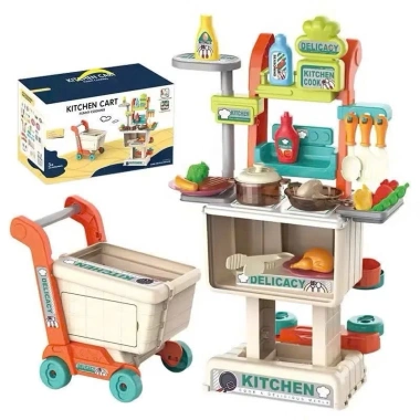 Đồ chơi xe đẩy biến hình bếp nấu ăn cho bé - chi tiết, sáng tạo, giá 155.000 khuyến mãi