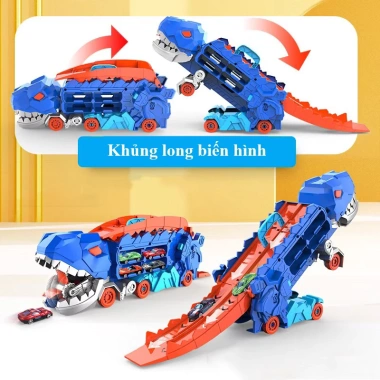 Đồ chơi xe khủng long nuốt ô tô, biến hình cầu trượt cho bé trai, giá ưu đãi 134.211₫ 7