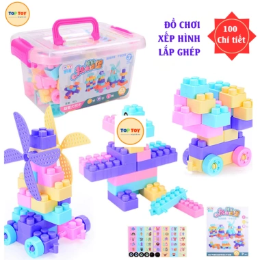 Đồ Chơi Xếp Hình TOP-TOY 100 Chi Tiết - Mô Hình 3D Dễ Thương, Giá 63.000, Phát Triển Tư Duy