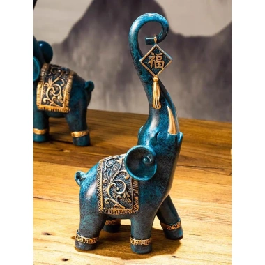 Đồ decor phòng khách Cặp Voi May Mắn - Trang trí nhà phố hiện đại, giảm giá còn 215k