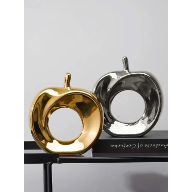 Đồ decor tủ kệ hình quả táo sứ cao cấp màu vàng bạc - Giá ưu đãi 139k 8 Đồ decor tủ kệ hình quả táo sứ cao cấp màu vàng bạc - Giá ưu đãi 139k 8