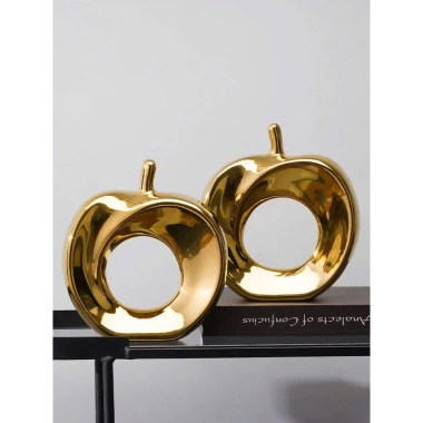 Đồ decor tủ kệ hình quả táo sứ cao cấp màu vàng bạc - Giá ưu đãi 139k 9 Đồ decor tủ kệ hình quả táo sứ cao cấp màu vàng bạc - Giá ưu đãi 139k 9