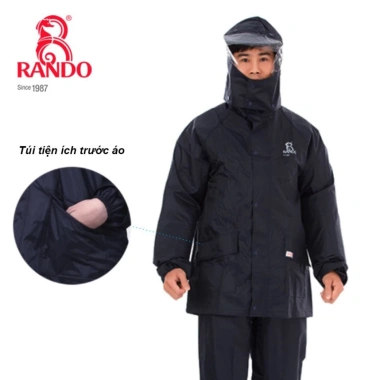 Đồ Đi Mưa Phượt RANDO Nam Nữ – Vải Dù Cao Cấp, Nhanh Khô, Bền Bỉ, Không Thấm Nước – Giá 330.000₫ (Giảm từ 425.700₫)