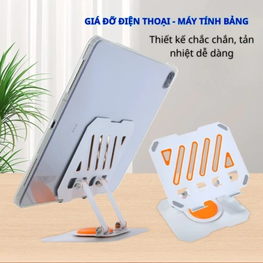 Đỡ Điện Thoại, Máy Tính Bảng ZH XIAOKE - Kệ Xoay 360, Gấp Gọn, Hợp Kim - 75.000₫